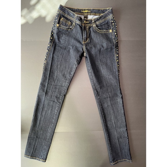 Southpole Denim - Vintage Southpole‎ Jeans Women's Size 9 - Skinny - Y2K - Gold Accents